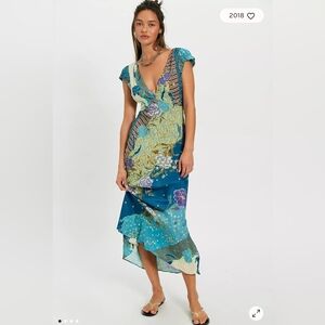 Free People Echo Chamber Midi Dress S $168
